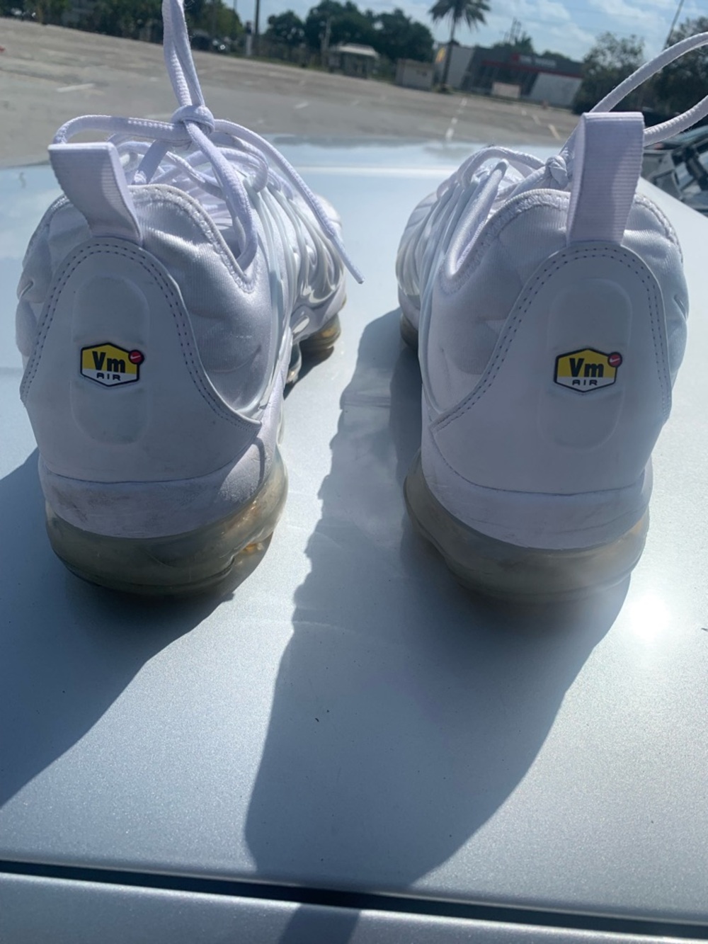 Nike White Air Vapormax Plus Lightweight Sneakers - Picture 8 of 8